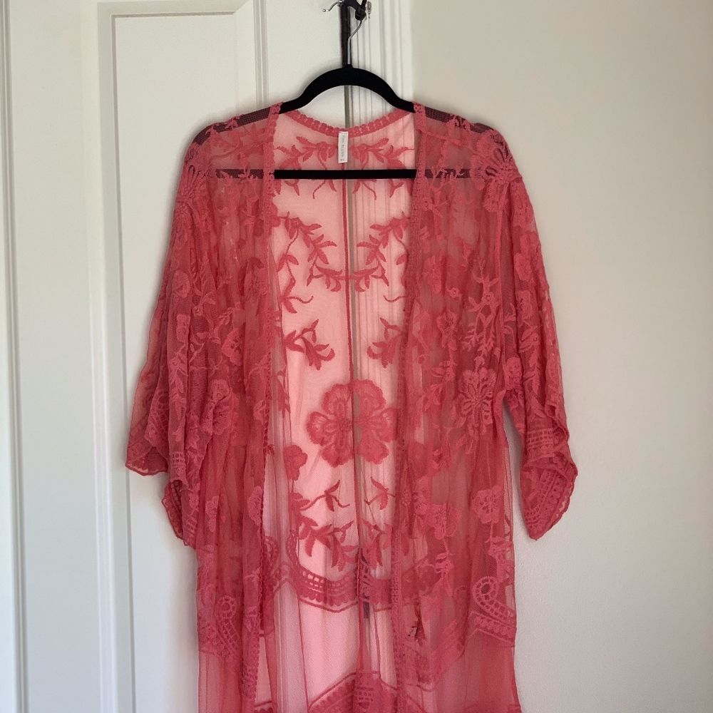 Coral kimono